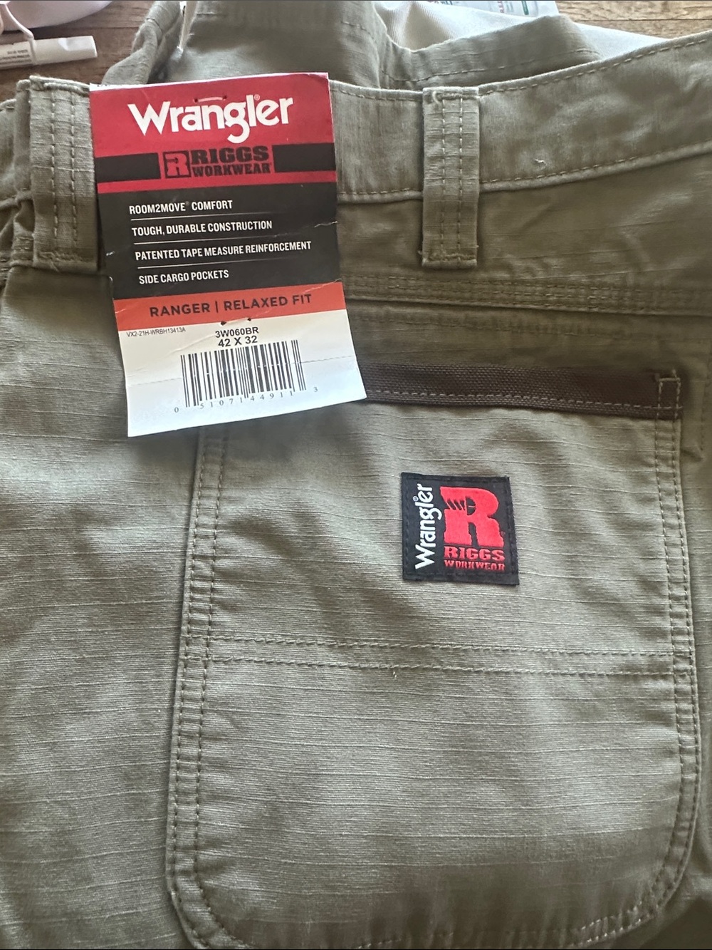 Wrangler Riggs Workwear Olive Cargo Pants